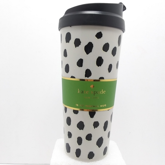 KATE SPADE "Flamingo Dot" Thermal Mug 16 oz - Picture 12 of 12